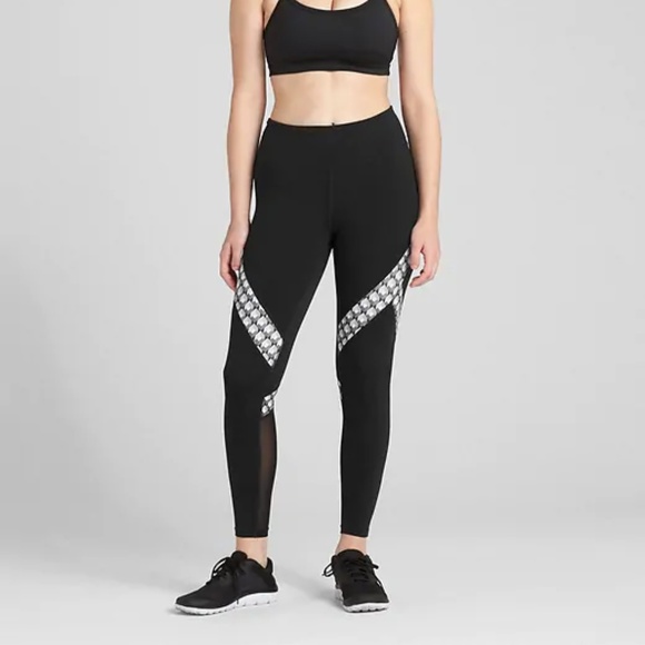 Gap GFast Mid Rise Print Insert 7/8 Leggings L - Picture 4 of 6